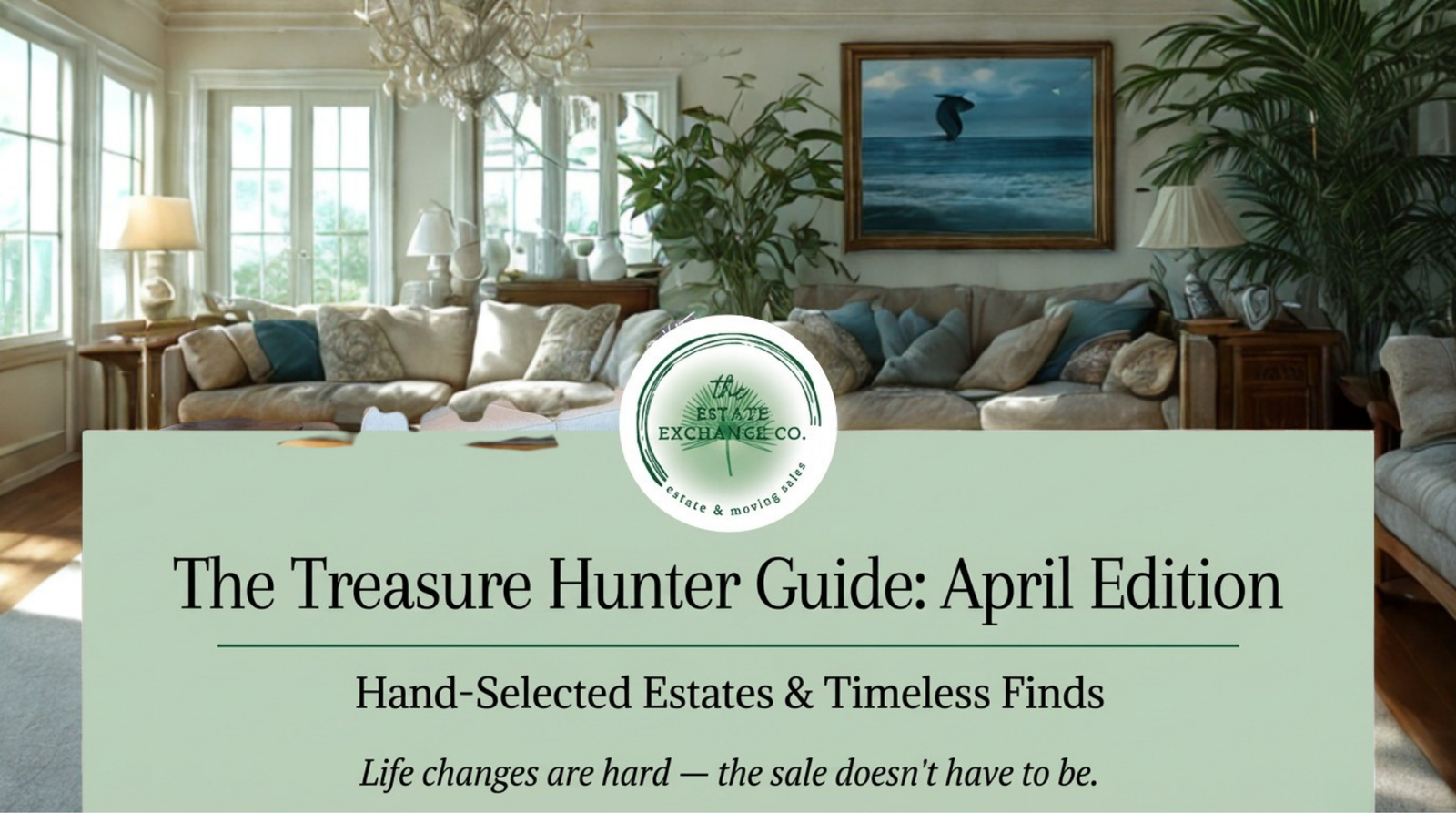 Coastal home featured on the cover of The Treasure Hunter Guide April Edition by The Estate Exchange Co